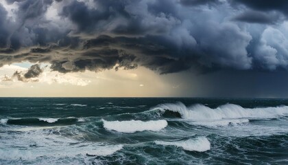 storm rolls in over the ocean