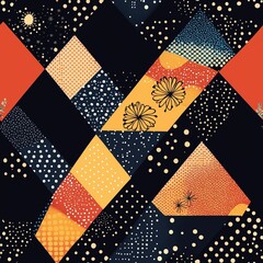 Fototapeta premium Playful Seamless Asanoha Pattern Design