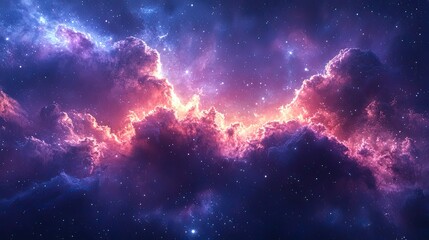 A starry night in purple tones.