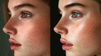 Obraz premium Face correction in augmented reality Generative AI