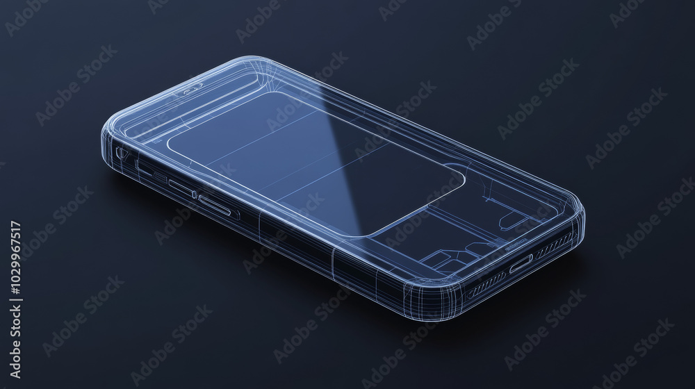 Poster this is a design for a smartphone with a 3d display. the phone uses innovative technology to create 