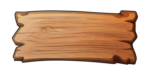Vector illustration of a wooden sign with rugged edges. Ideal for rustic, western, or signage-themed designs. Generative AI.