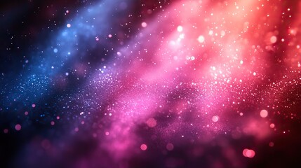 Naklejka premium Abstract light rays in light purple and azure on a dark background.