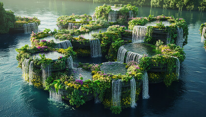 Fototapeta premium waterfall in the park