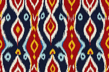 Oil painting . Abstract background in Ikat technique . Printable pattern for wall decorations.