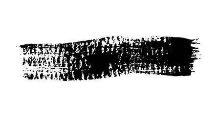 Black ink paint vector brush strokes. Thick dirty distress texture. Grunge rough paint brushes. touch material, dirty splash, handwritten texture simple stripes.