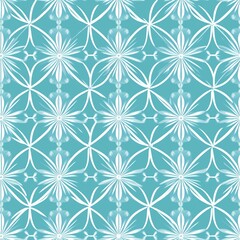 Serene Asanoha Pattern in Soft Teal Tones