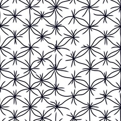 Elegant Asanoha Pattern Design in Black and White