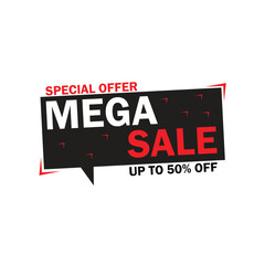 Special offer vector design template, Sale Banner tag, special offer discount label, Limited time special offer banner for marketing promotion, retail, store, Mega sale