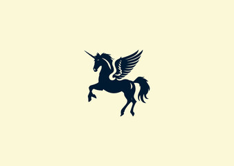 Vector illustration of Pegasus Logo Design