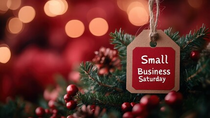 Recycled Paper Sale Tag for Small Business Saturday Promotions and Awareness