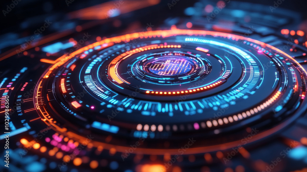 Poster a software developer is designing a new app with a futuristic, 3d look. this app uses open-source co