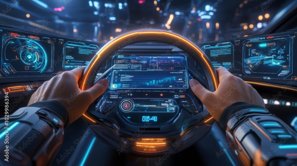 Poster a software developer is designing a new app with a futuristic, 3d look. this app uses open-source co