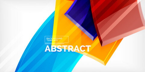 Colorful geometric abstract shapes. Illustration For Wallpaper, Banner, Background, Card, Book Illustration, landing page