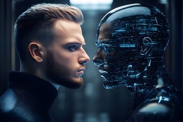 Man Facing AI: Confronting Technological Power