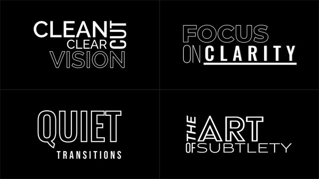 Modern Minimalist Typography Titles