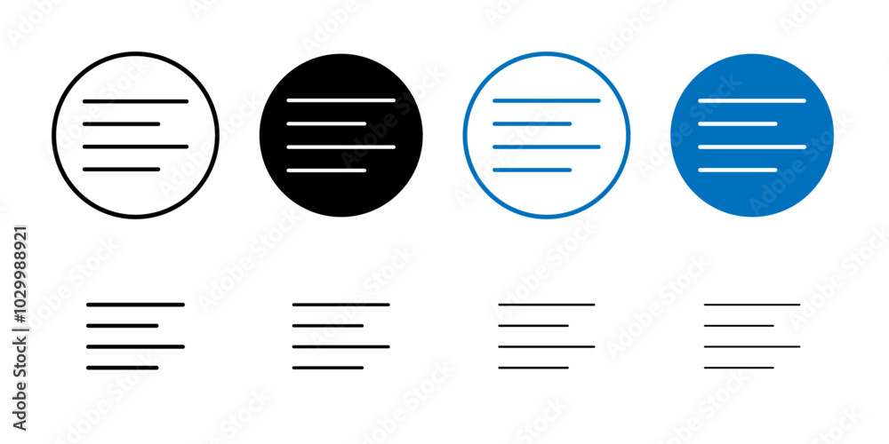 Poster Align left icon Outline vector for web ui
