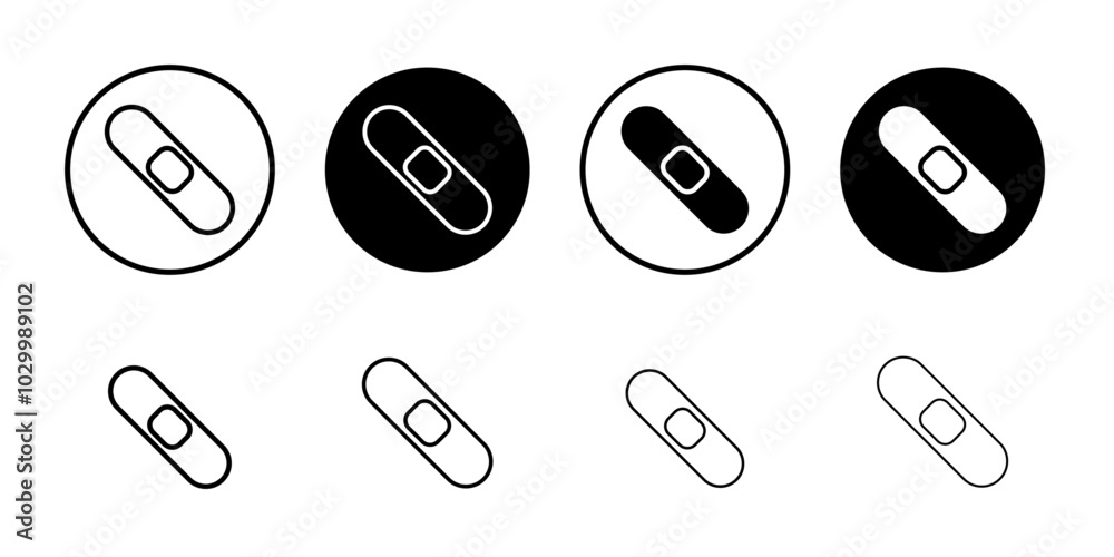 Poster Bandage Icon Outline vector for web ui