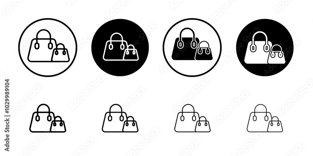 Poster bags shopping icon outline vector for web ui