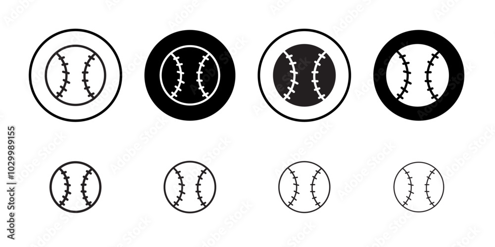 Aufkleber baseball icon outline vector for web ui