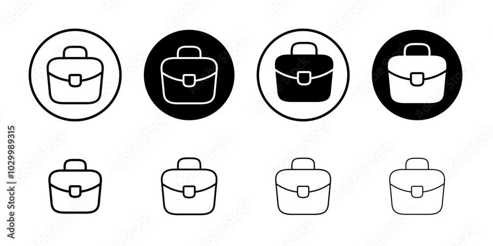 Poster Briefcase icon Outline vector for web ui