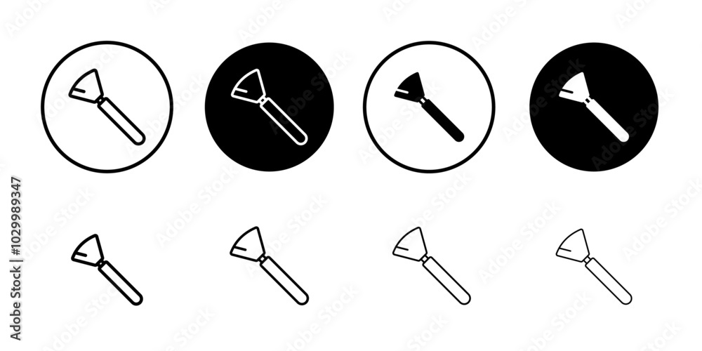 Poster Brush icon Outline vector for web ui