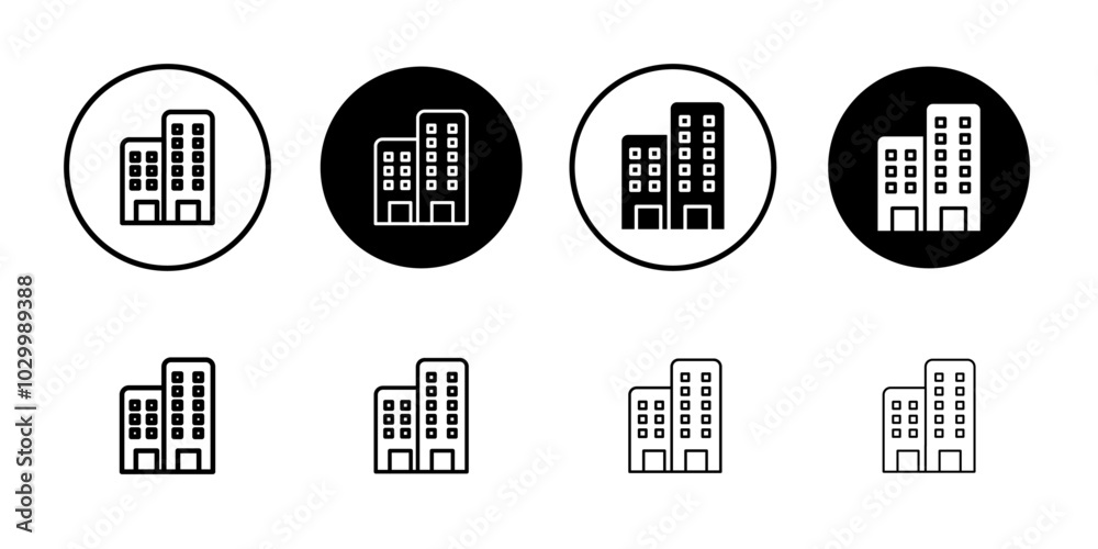 Poster Building icon Outline vector for web ui