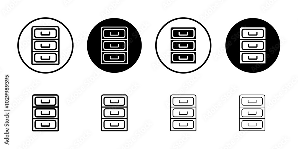 Poster cabinat icon outline vector for web ui