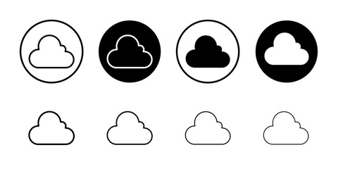 Cloud icon Outline vector for web ui