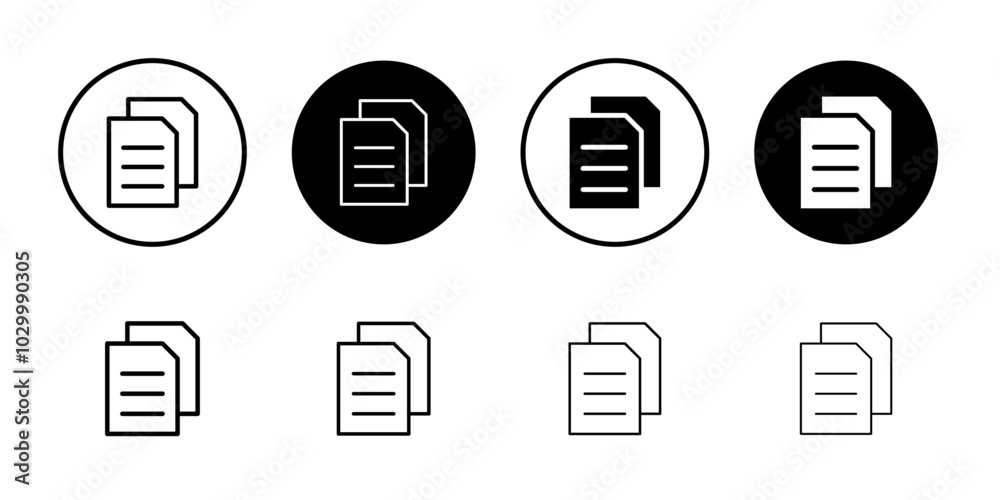 Aufkleber Document icon Outline vector for web ui