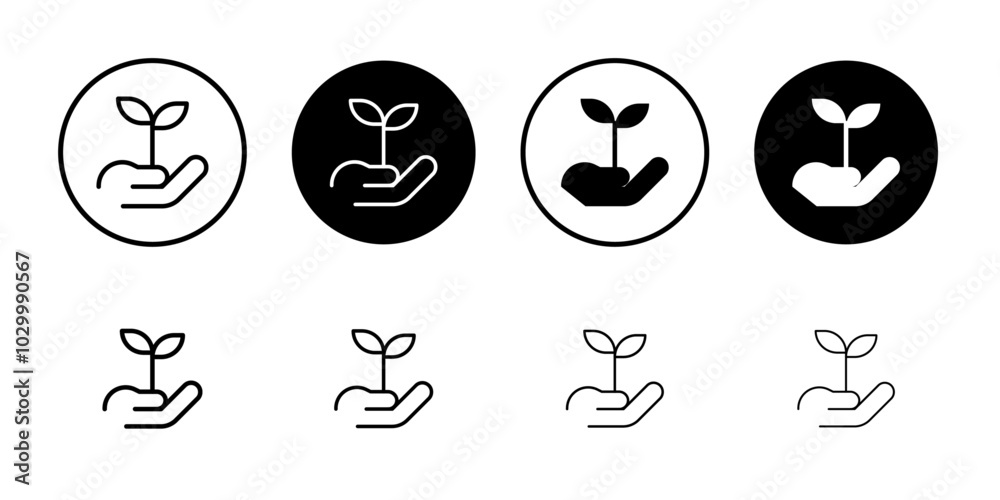 Poster Environment icon Outline vector for web ui