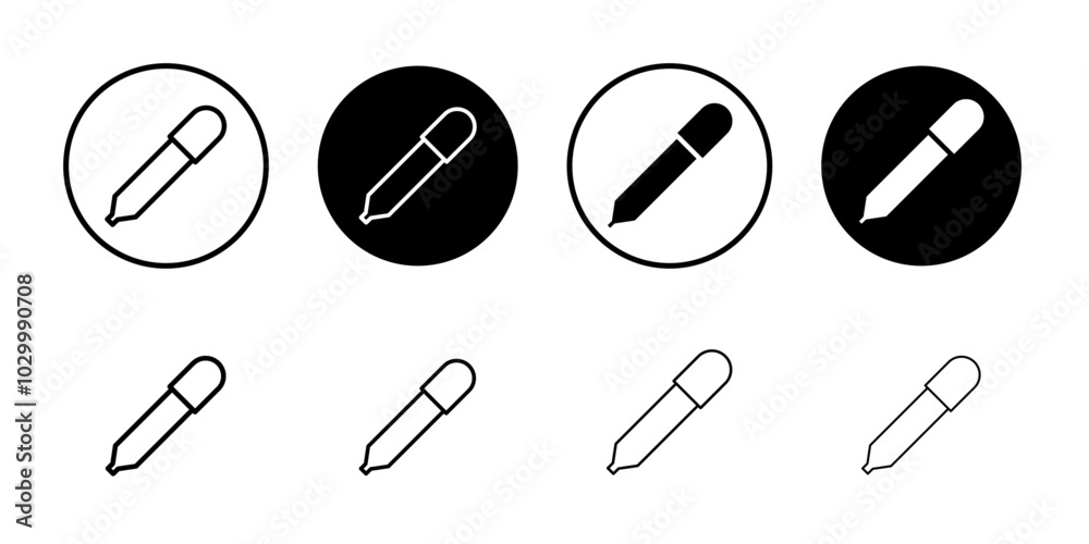 Poster Eye Dropper Icon Outline vector for web ui