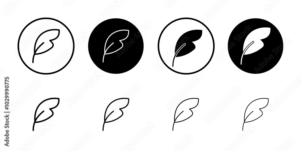 Poster Feather icon Outline vector for web ui