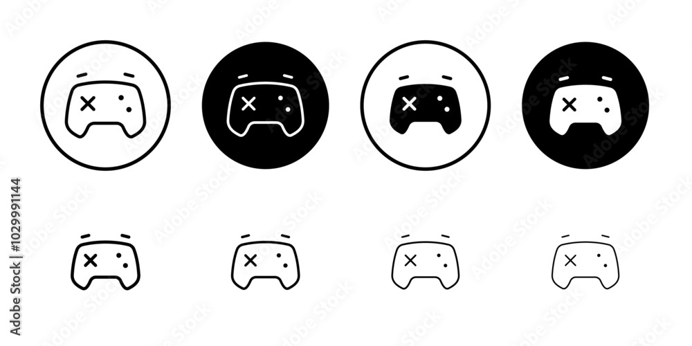 Poster Gamepad icon Outline vector for web ui