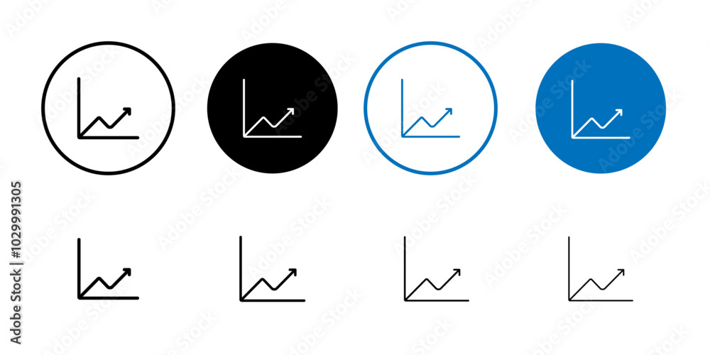 Poster Growth Chart icon Outline vector for web ui