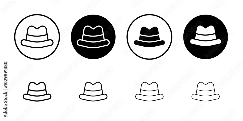 Poster Hat Icon Outline vector for web ui