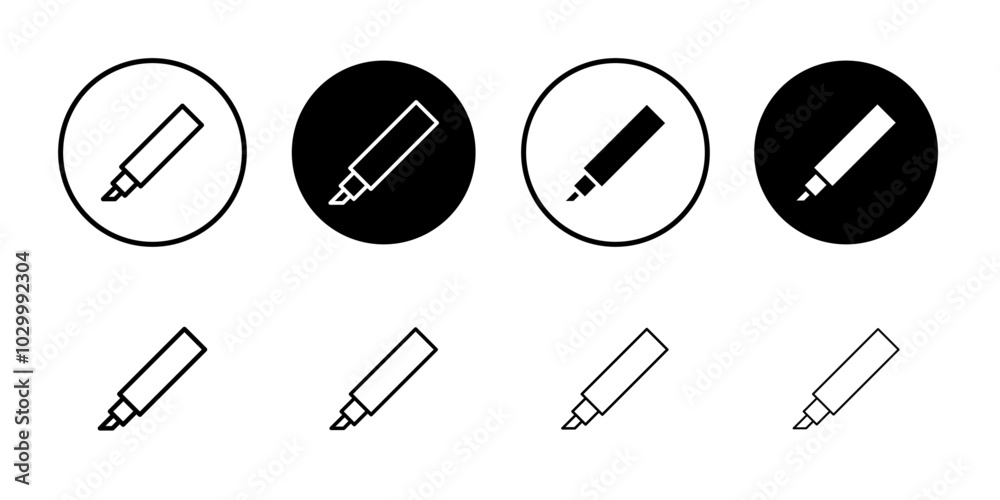 Poster Marker icon Outline vector for web ui