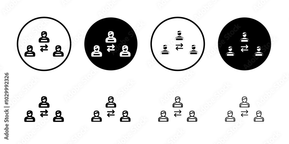 Poster Mediator icon Outline vector for web ui