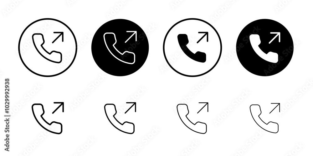 Poster Phone call Outline vector for web ui