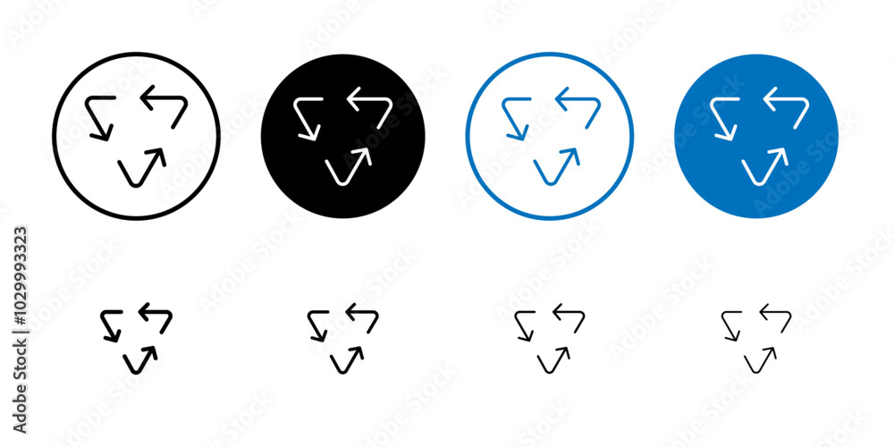 Aufkleber Recycle icon Outline vector for web ui