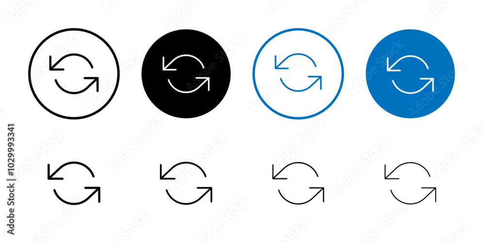 Poster Refresh icon Outline vector for web ui