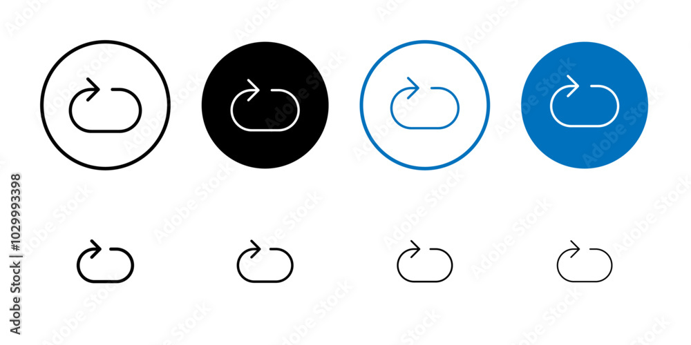 Aufkleber repeat icon outline vector for web ui