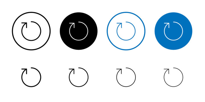 Reset icon Outline vector for web ui