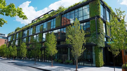 Obraz premium Modern architecture embracing nature.