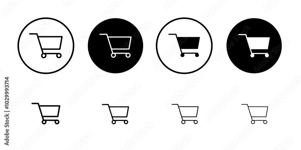 Aufkleber shopping basket icon outline vector for web ui