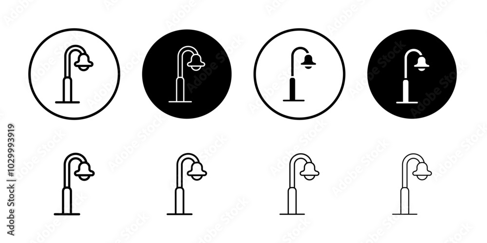 Poster street light icon outline vector for web ui