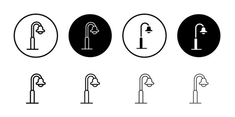 Street light icon Outline vector for web ui