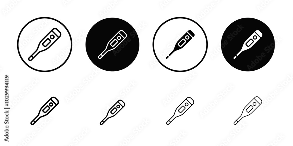 Poster thhermometer icon Outline vector for web ui