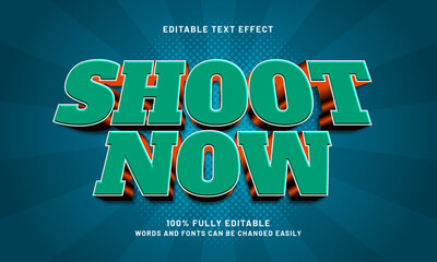 shoot now editable text effects with a game and win theme