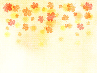 紅葉したかえでの背景イラスト